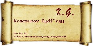 Kracsunov György névjegykártya